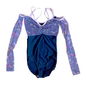 ELEVE FLORAL SLEEVES LEOTARD